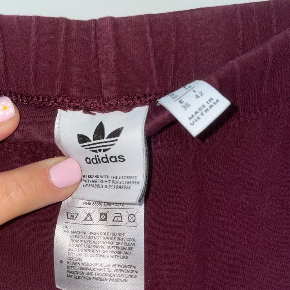 Adidas Burgundy Gym Pants - Picture 8 of 11